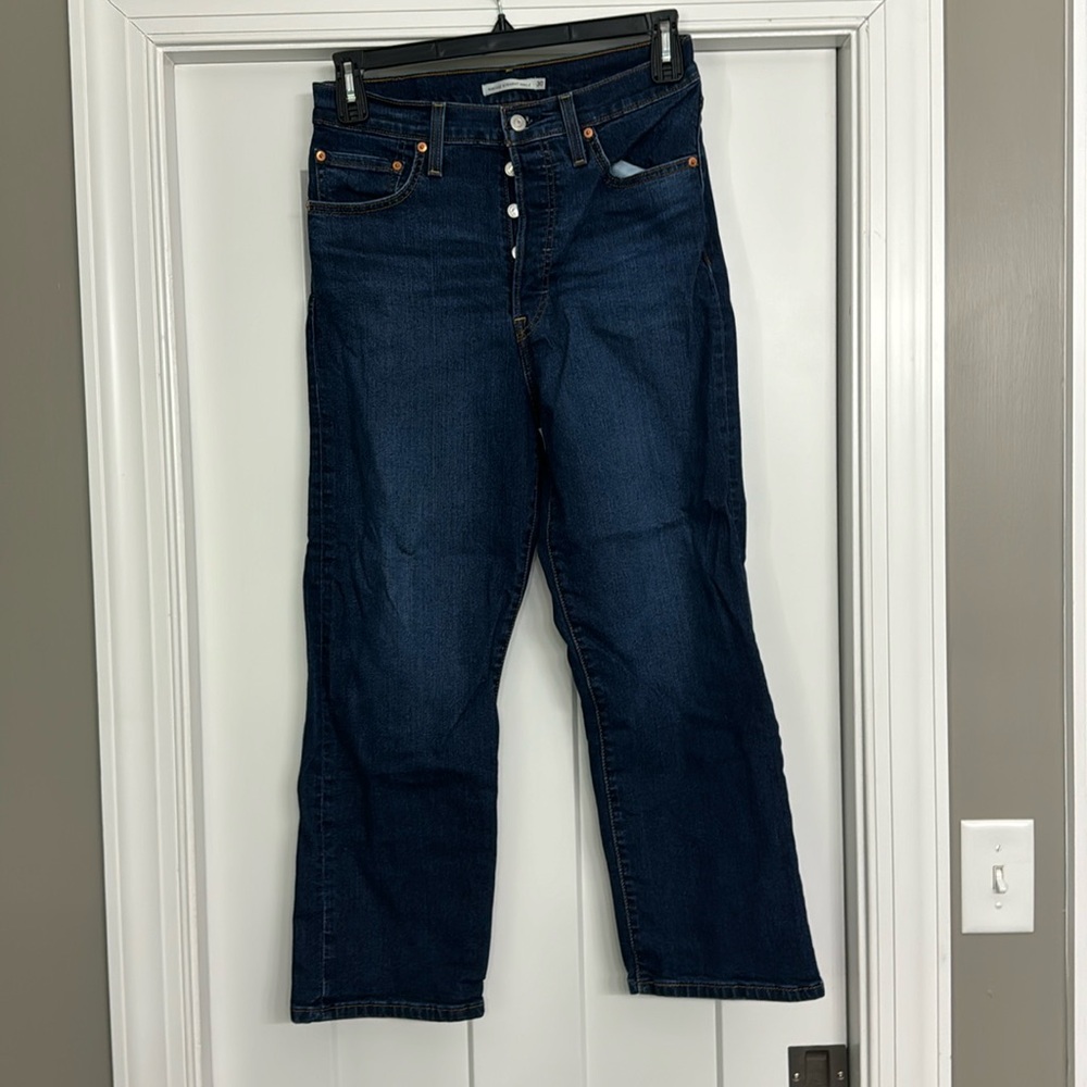 Levi ribcage straight ankle jeans